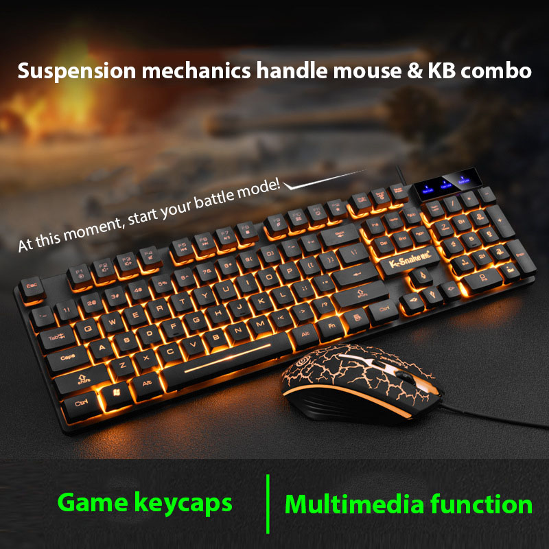 Gaming Keyboard And Mouse Combo - KM320 Tastatur- und Maus-Set, wasserdichte, leuchtende