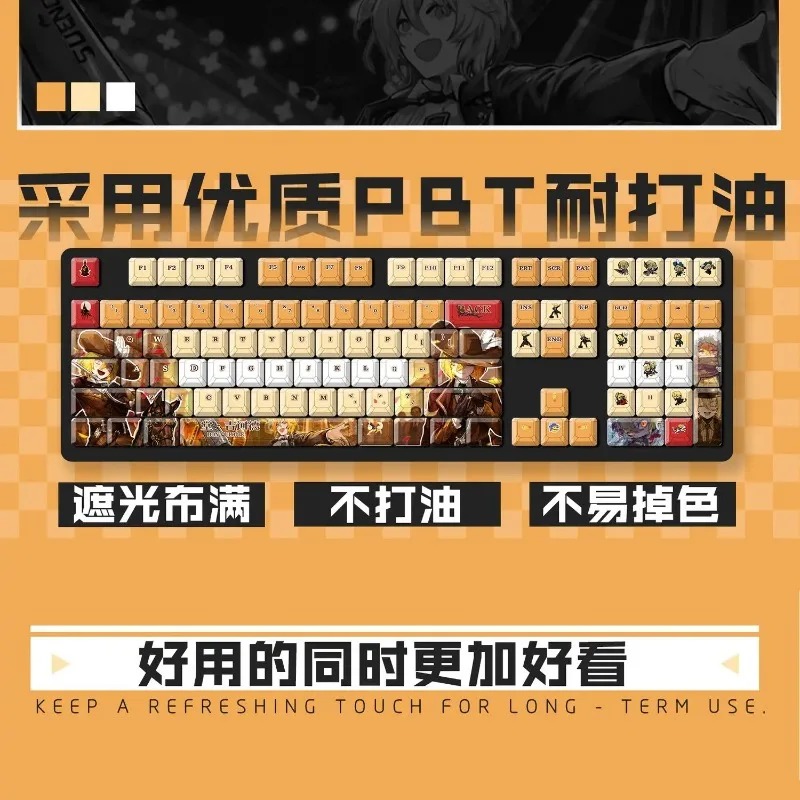 Gaming Keyboard Mechanical - Themen-Gaming-Tastatur-Keycaps, 122 Tasten, Limbus Company Don