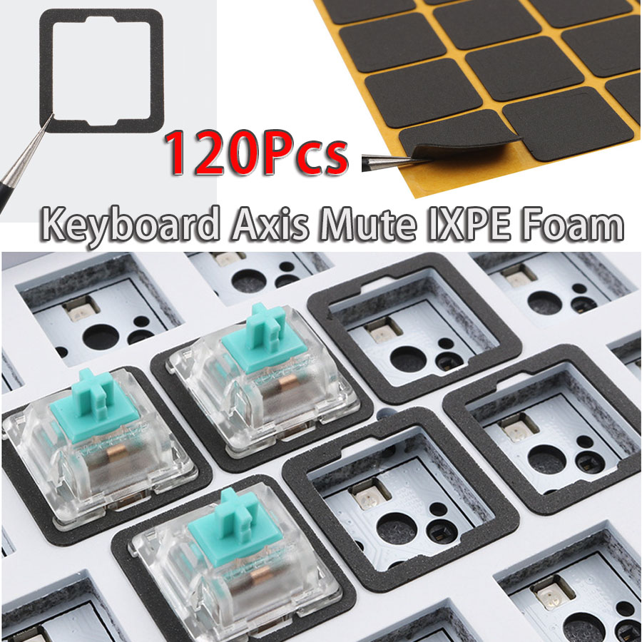 Foam Dampener Sheet - 120 Stück DIY Tastatur-Achsenschaumstoff IXPE Schalldämpfer