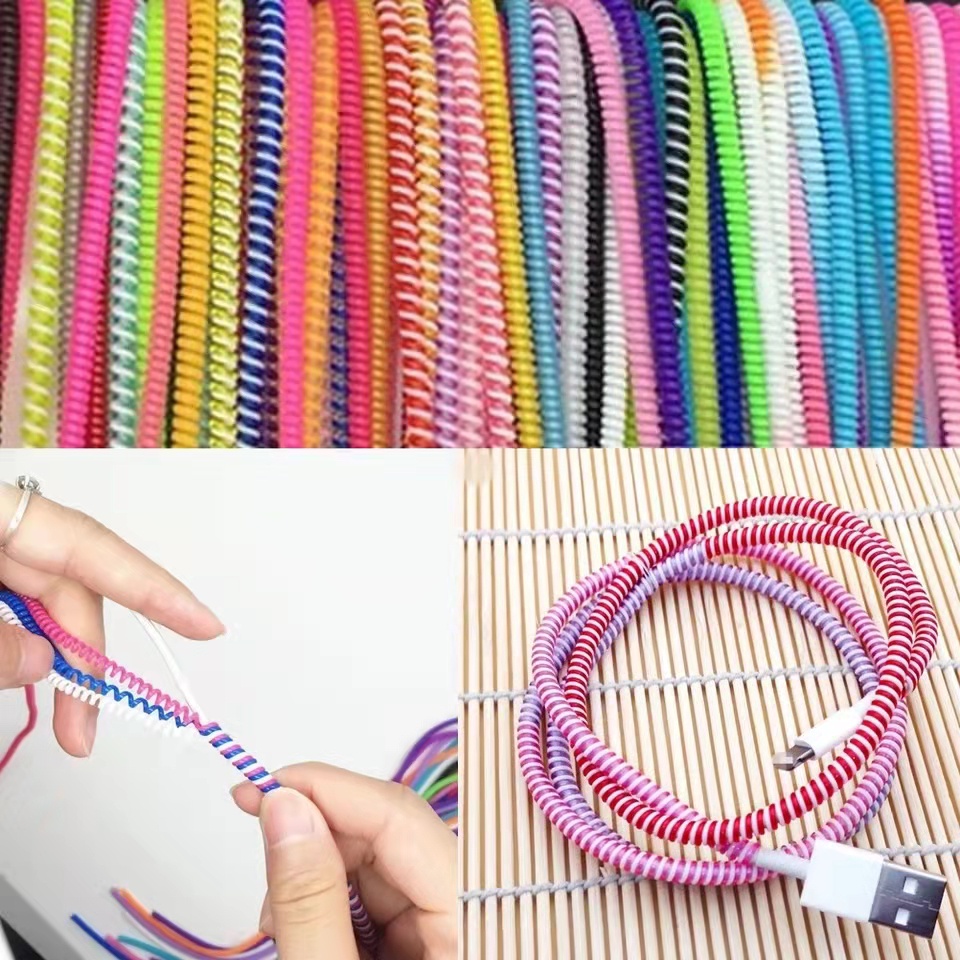 Coiled Usb Cable - TPU Spiral-USB-Ladekabelschutz für iPhone 17 Samsung