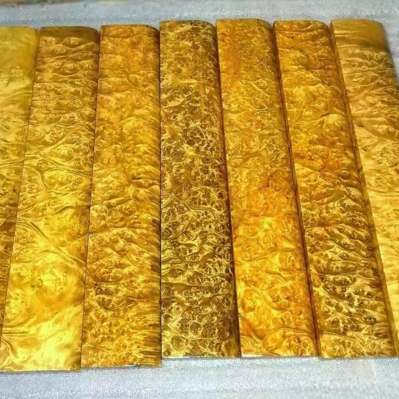 Wrist Rest Wood - Natürliche Massivholz-Tastatur-Handballenauflage aus Goldenem Kampferholz für