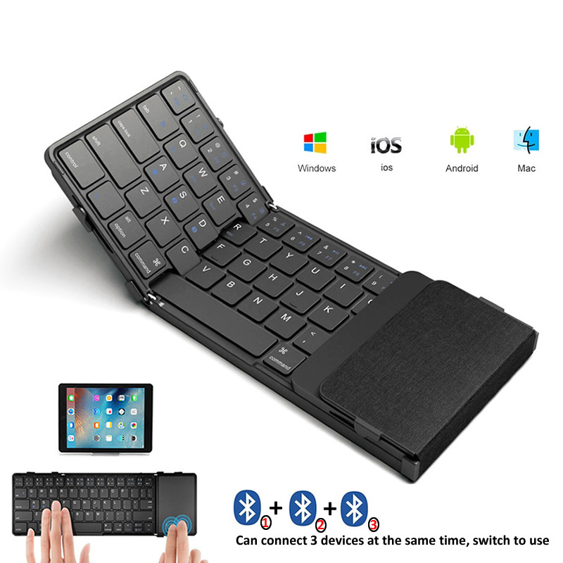 Gaming Keyboard No Number Pad - BOW Korea/Russland Drahtlose Klapptastatur mit Touchpad/Nummerpad