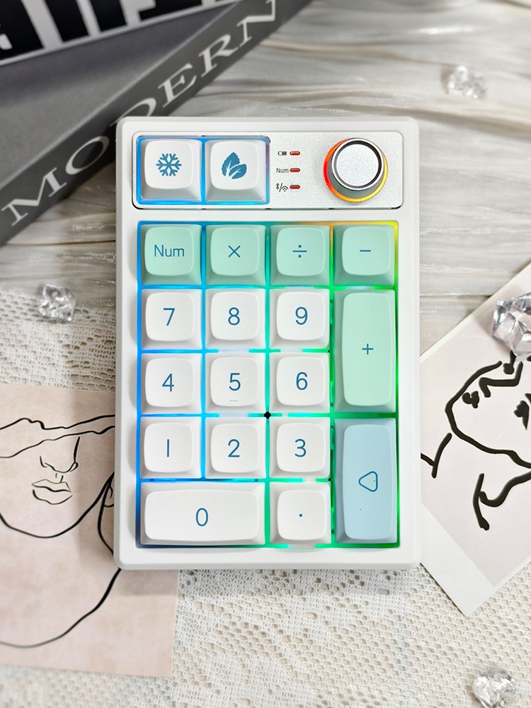Gaming Keyboard No Number Pad - Dreifach-Modus Bluetooth KEYCOOL Programmierbares Mini-Gaming-Pad K19