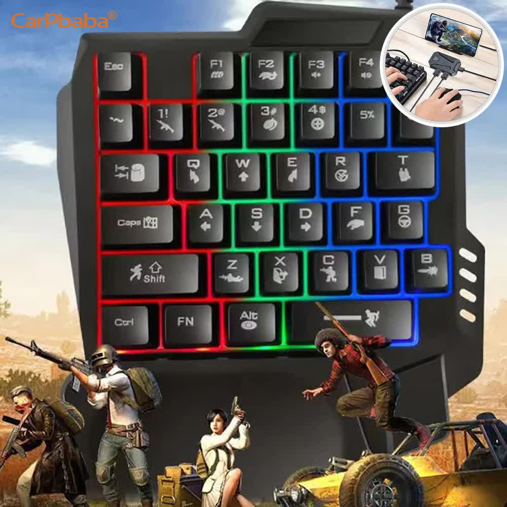 Gaming Keyboard Hand - USB-Einhand-Gaming-Kit: Kompakte mechanische Tastatur und beleuchtete
