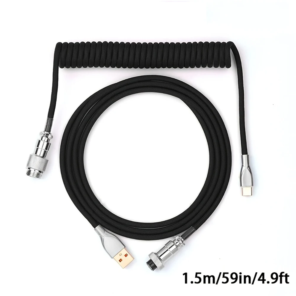 Coiled Usb Cable - 1,5m Spiralkabel USB-C auf USB-A TPU-Kabel