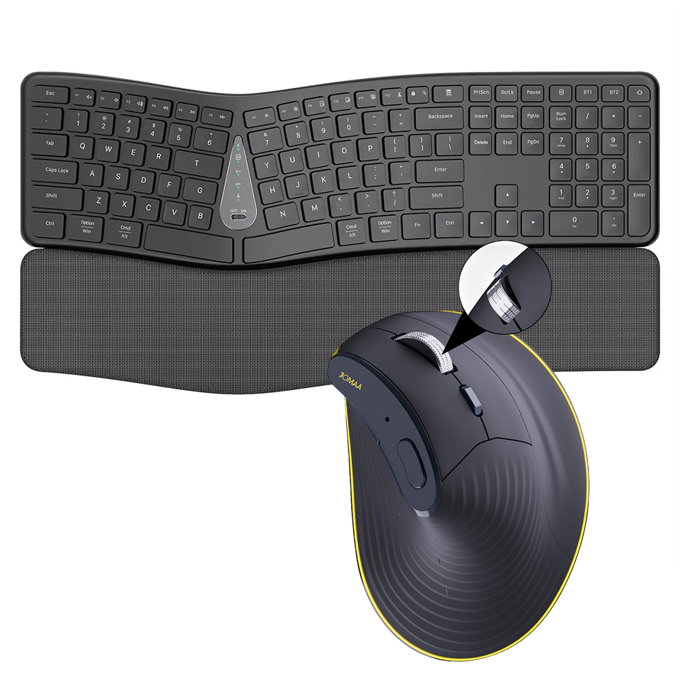Gaming Keyboard And Mouse Combo - 2,4 G kabellose Tastatur-Maus-Kombination, komfortables natürliches