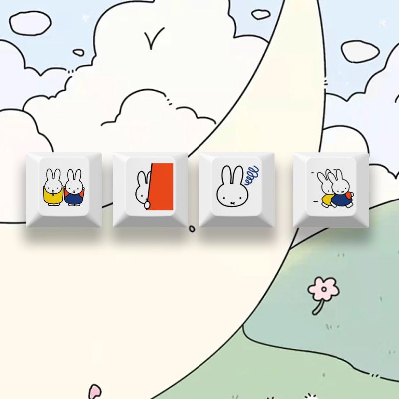 Neue Miffy-Kaninchen-Cartoon-T – Gaming Keyboard Mechanical Bewertung und Preis