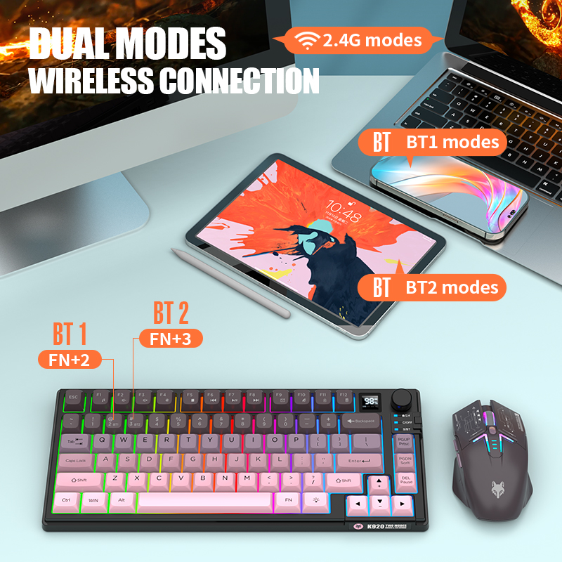 Dual-Mode 2,4G Bluetooth Wirel – Gaming Keyboard And Mouse Combo Bewertung und Preis