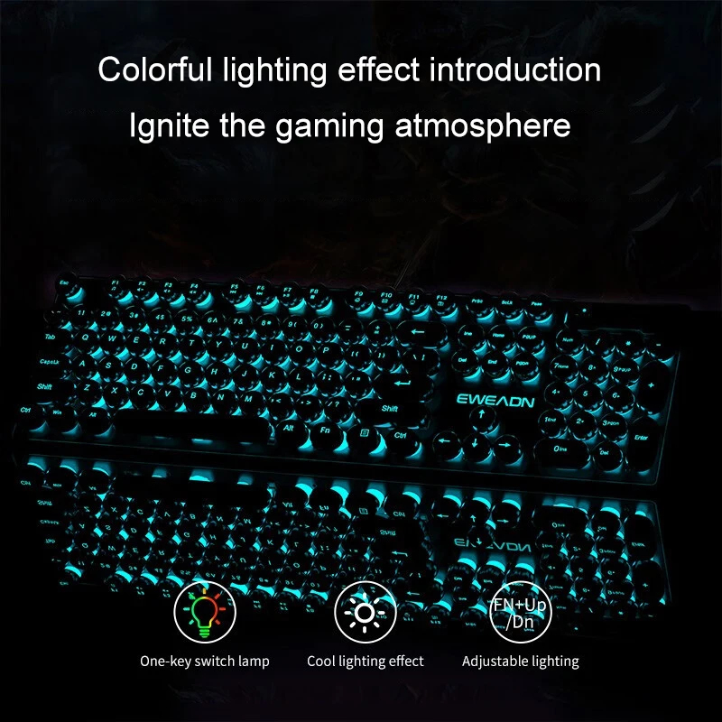 Retro Punk Mechanisches Tastat – Gaming Keyboard Mechanical Bewertung und Preis