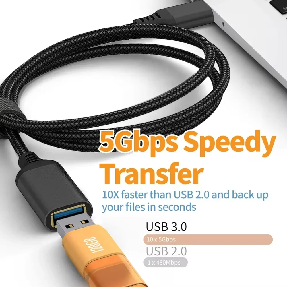 0,5/1/2/3/5 m Nylon-geflochten – Coiled Usb Cable Bewertung und Preis