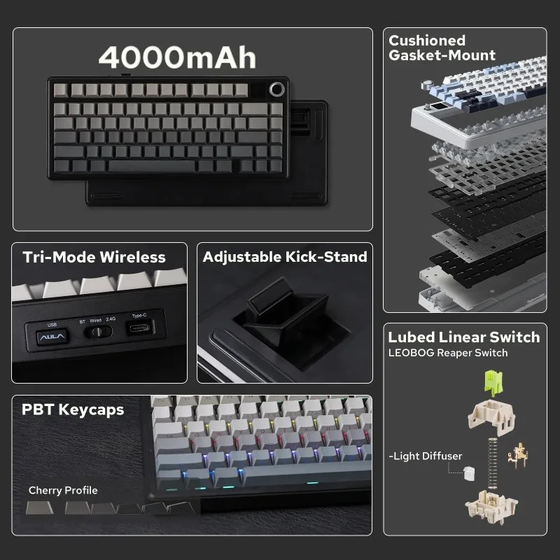 AULA F75 Max Mechanische Tasta – Gaming Keyboard Mechanical Bewertung und Preis