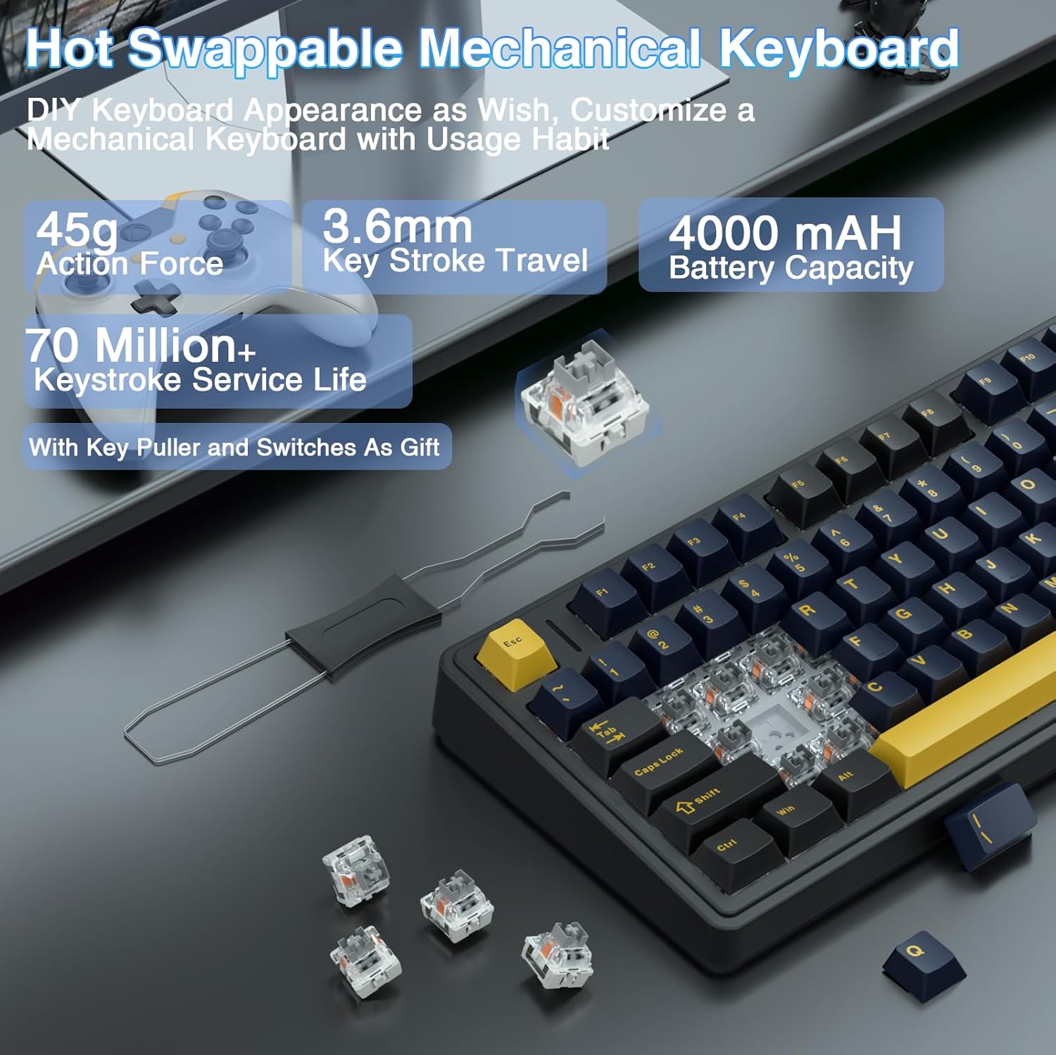 Aula F75 Mechanische Tastatur, – Gaming Keyboard No Number Pad Bewertung und Preis