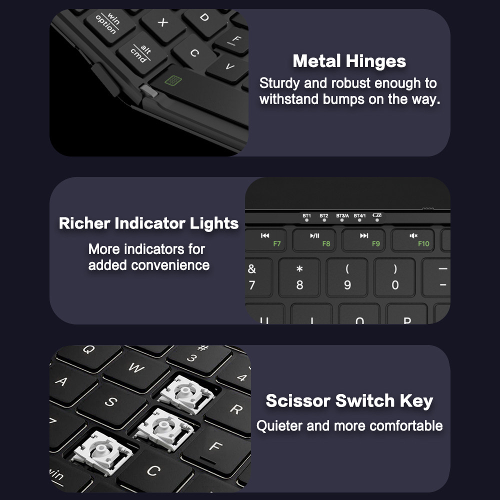 JOMAA Faltbare Bluetooth-Tasta – Gaming Keyboard No Number Pad Bewertung und Preis