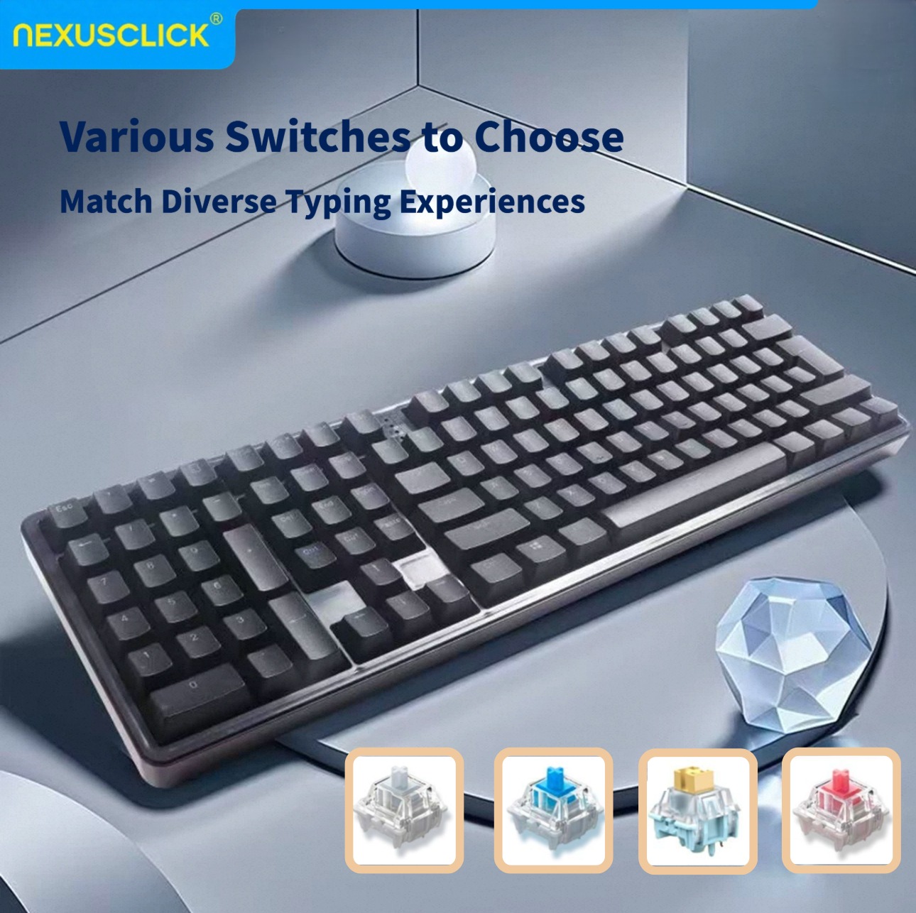 NexusClick Ergonomische Linksh – Gaming Keyboard No Number Pad Bewertung und Preis